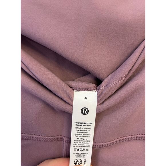 lululemon Align High-Rise Crop 23" Size 4 Lavender Lux NWT Authentic - Picture 9 of 10